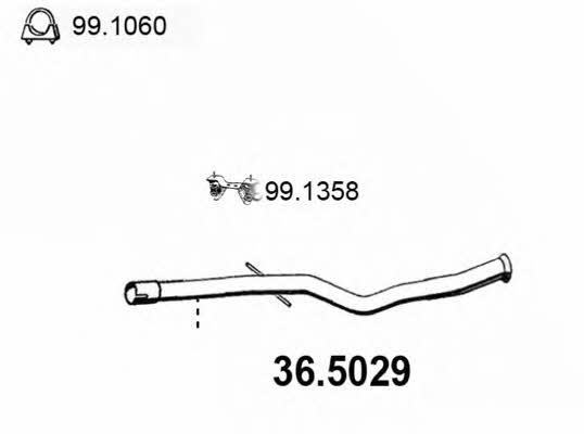 Asso 36.5029 Exhaust pipe 365029