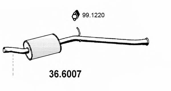 Asso 36.6007 Central silencer 366007