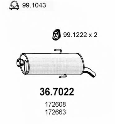 Asso 36.7022 End Silencer 367022