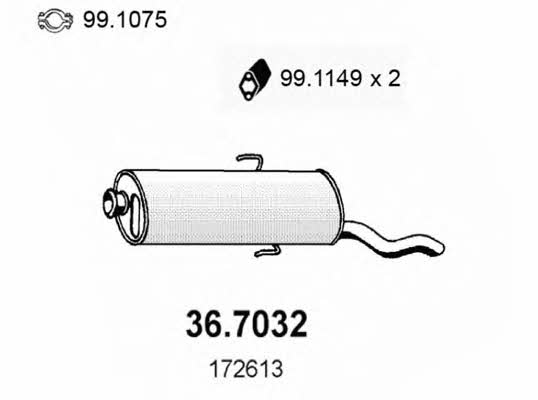 Asso 36.7032 End Silencer 367032