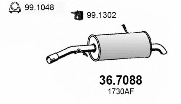 Asso 36.7088 End Silencer 367088