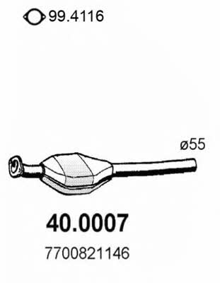 Asso 40.0007 Catalytic Converter 400007