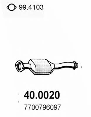 Asso 40.0020 Catalytic Converter 400020