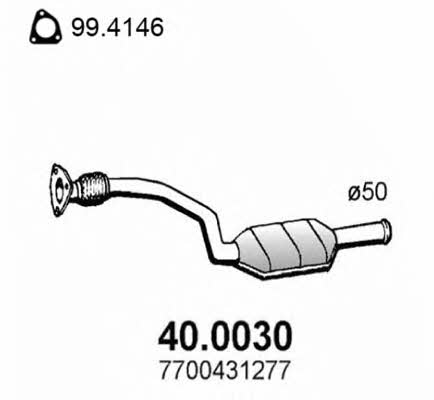 Asso 40.0030 Catalytic Converter 400030