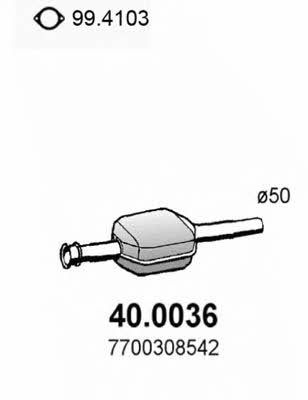 Asso 40.0036 Catalytic Converter 400036