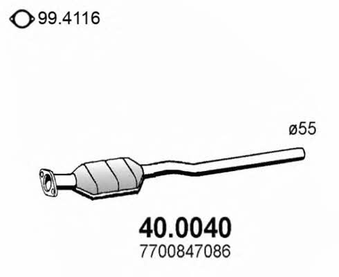 Asso 40.0040 Catalytic Converter 400040