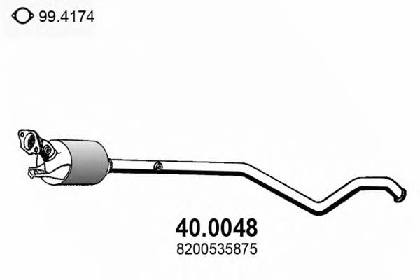 Asso 40.0048 Catalytic Converter 400048