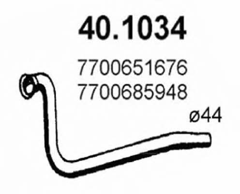 Asso 40.1034 Exhaust pipe 401034