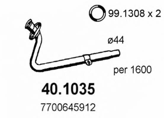  40.1035 Exhaust pipe 401035