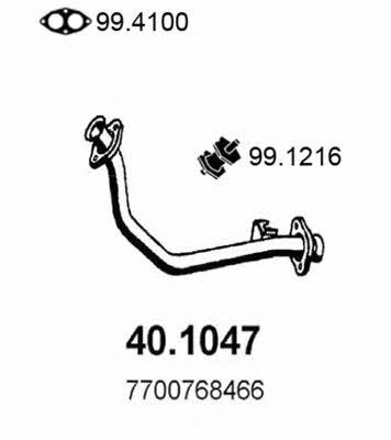 Asso 40.1047 Exhaust pipe 401047