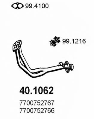 Asso 40.1062 Exhaust pipe 401062