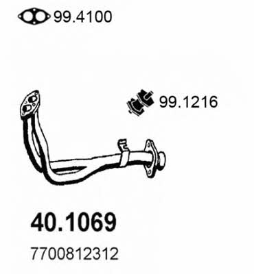 Asso 40.1069 Exhaust pipe 401069