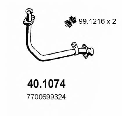 Asso 40.1074 Exhaust pipe 401074