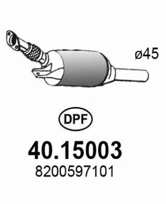 Asso 40.15003 Diesel particulate filter DPF 4015003