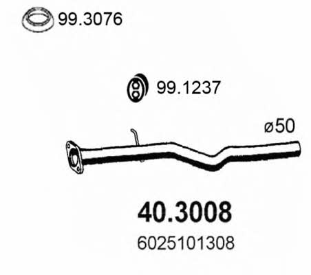 Asso 40.3008 Exhaust pipe 403008