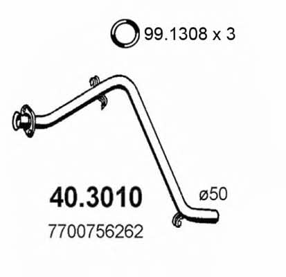 Asso 40.3010 Exhaust pipe 403010