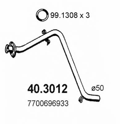 Asso 40.3012 Exhaust pipe 403012