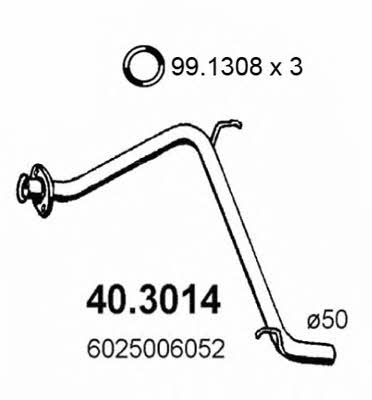 Asso 40.3014 Exhaust pipe 403014