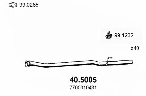 Asso 40.5005 Exhaust pipe 405005