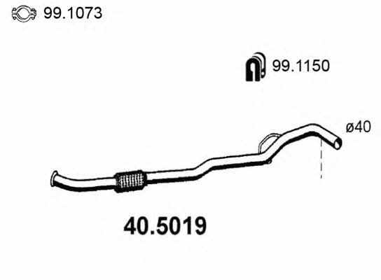 Asso 40.5019 Exhaust pipe 405019