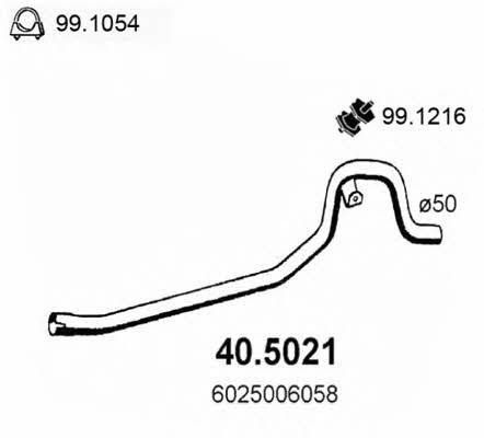 Asso 40.5021 Exhaust pipe 405021