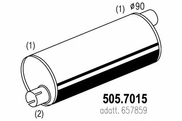 Asso 505.7015 Middle-/End Silencer 5057015