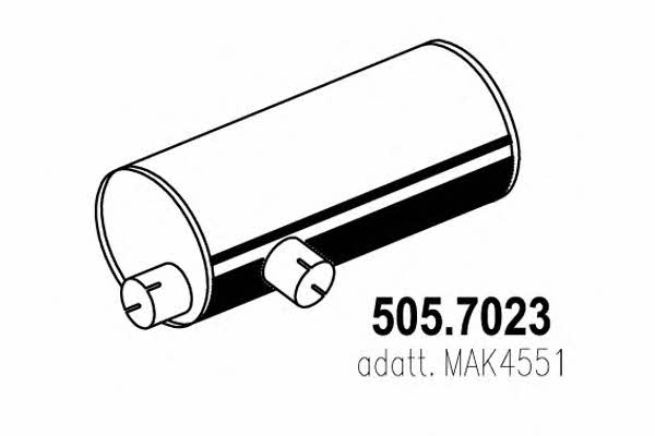 Asso 505.7023 Middle-/End Silencer 5057023
