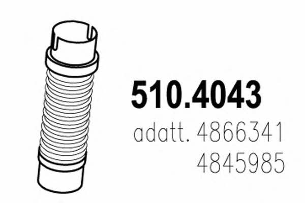 Asso 510.4043 Corrugated pipe 5104043