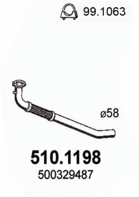 Asso 510.1198 Exhaust pipe 5101198