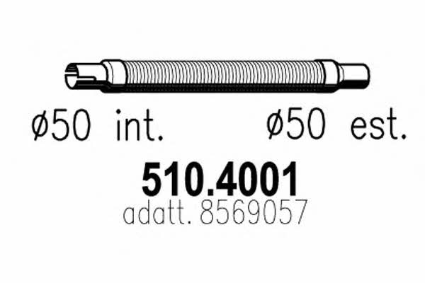 Asso 510.4001 Corrugated pipe 5104001