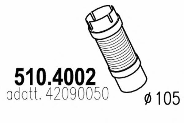 Asso 510.4002 Corrugated pipe 5104002