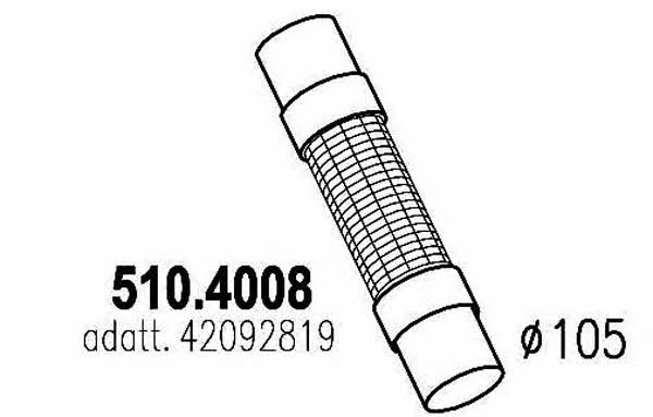 Asso 510.4008 Corrugated pipe 5104008