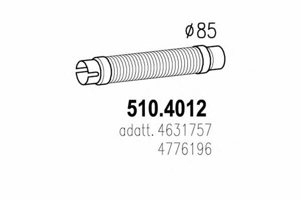 Asso 510.4012 Corrugated pipe 5104012