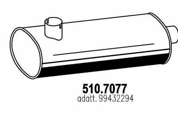 Asso 510.7077 Middle-/End Silencer 5107077