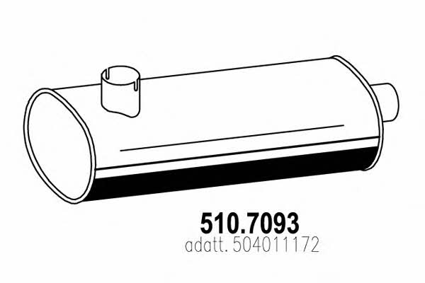 Asso 510.7093 Middle-/End Silencer 5107093
