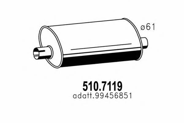 Asso 510.7119 Middle-/End Silencer 5107119