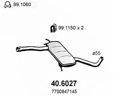 Asso 40.6027 Central silencer 406027