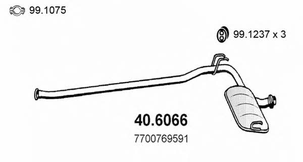 Asso 40.6066 Central silencer 406066