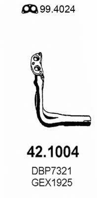 Asso 42.1004 Exhaust pipe 421004