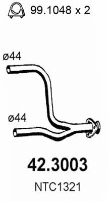 Asso 42.3003 Exhaust pipe 423003
