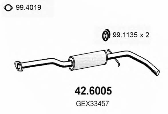  42.6005 Central silencer 426005