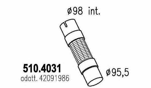 Asso 510.4031 Corrugated pipe 5104031