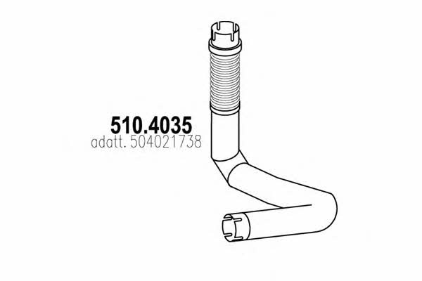 Asso 510.4035 Corrugated pipe 5104035