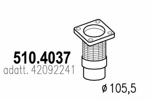 Asso 510.4037 Corrugated pipe 5104037
