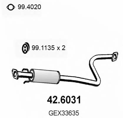 Asso 42.6031 Central silencer 426031