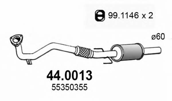 Asso 44.0013 Catalytic Converter 440013