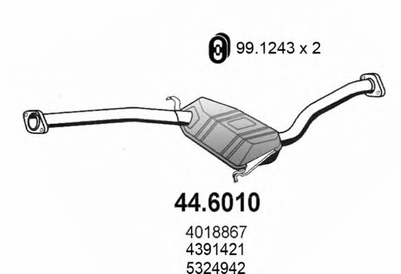 Asso 44.6010 Central silencer 446010