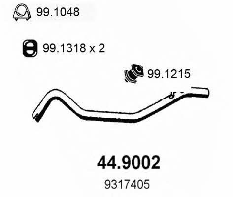 Asso 44.9002 Exhaust pipe 449002