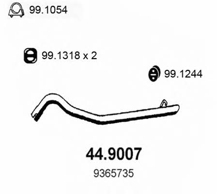 Asso 44.9007 Exhaust pipe 449007