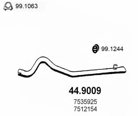 Asso 44.9009 Exhaust pipe 449009